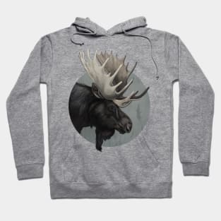 Misty Morning Moose Hoodie